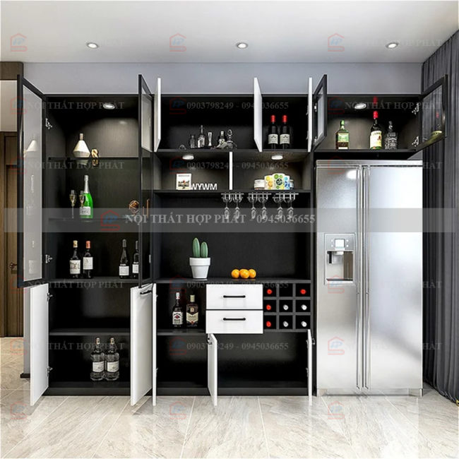 Kệ Bếp Gỗ KBG038 - Tủ Bếp, Tủ Rượu, Tủ Trang Trí Nhà Đẹp